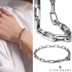 LEO”サイドカットファットチェーンブレスレット（マンテル/いぶし無し
