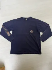 90s ハーレーダビッドソン ネイビー ポケット ロングスリーブ Tシャツ XL