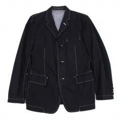 コムデギャルソン オムCOMME des GARCONS HOMME 製品染めステッチコットンジャケット 濃紺XS