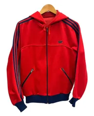 アディダス adidas 80’s DESCENTE デサントタグ トラックジャケット フーディ 赤 パーカ レッド 101MT-5959