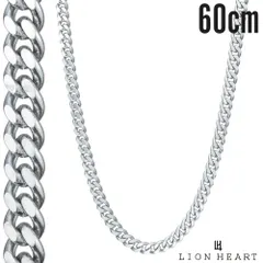 ライオンハート ボリューム チェーンネックレス カット喜平 6.9mm幅 60cm サージカルステンレス 金属アレルギー対応 シルバー 喜平チェーン メンズ ブランド チェーン ネックレス メンズ ブランド LION HEART