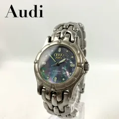 稼働品　新品電池交換済み　Audi　アウディ　腕時計　sieger　ジーガー　アナログ　青系文字盤　遊色　金属ベルト　シルバー　クオーツ　防水　W104のサムネイル