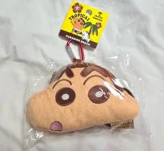 クレヨンしんちゃん タンニング トロピカル フェイス ポーチ キーホルダー カラビナ