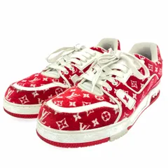 LOUIS VUITTON ルイヴィトン スニーカー 表記サイズ:9  トレイナー・ライン   ホワイト/レッド メンズ / 241013001480