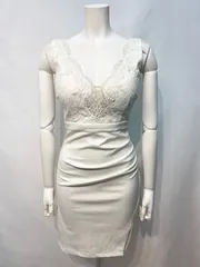 2366 JEWELS ジュエルズ　キャバクラ　ドレス　レース　刺繍　スパンコール　タイト　ミニ　伸縮性　キャバドレス　S