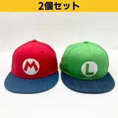 【2個セット/フリーサイズ】USJ/ユニバーサル・スタジオ・ジャパン スーパーニンテンドーワールド スーパーマリオブラザーズ マリオ/ルイージ キャップ 帽子