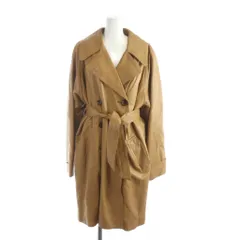 ボッシュ BOSCH トレンチコート レザー 長袖 総裏地 ダブル ベルト 茶 ブラウン ■GY18 /MQ