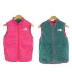 ザノースフェイス THE NORTH FACE リバーシブル 中綿ベスト フリース アウトドア 子ども服（女の子用） 130 ピンク 緑 グリーン /AH8 ■ECD001