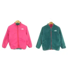 ザノースフェイス THE NORTH FACE リバーシブル 中綿ジャケット フリース アウトドア 子ども服（女の子用） 130 ピンク 緑 グリーン /AH9 ■ECD001