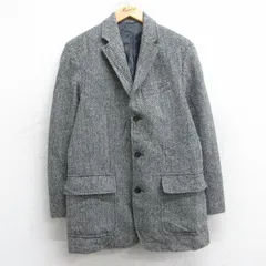 S/古着 ジェイクルー ハリスツイード 長袖 テーラード ジャケット メンズ ツイード 手織り ウール グレー他 26jan20のサムネイル