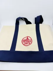 トレーダージョーズ エコバッグ アイボリー ネイビー