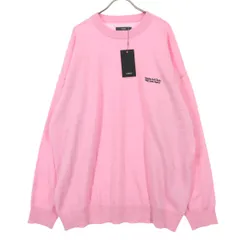 未使用 LFM(U) エルエフエムユー ウール混 ロゴ刺繍 長袖 セーター F ピンク ユニセックス ローリーズファーム レディース 古着