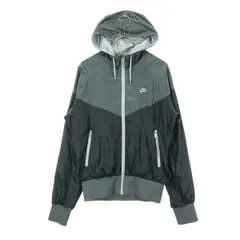 NIKE ナイキ スウッシュ 長袖 ウィンドブレーカー M グレー レディース 古着