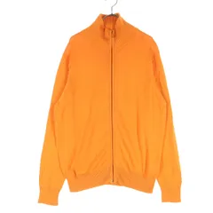 ZARA MAN ザラマン 長袖 ドライバーズ ニットジャケット L オレンジ メンズ 古着