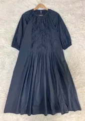 DAMA collection ピンタックデザイン　七分袖　 ロングワンピース