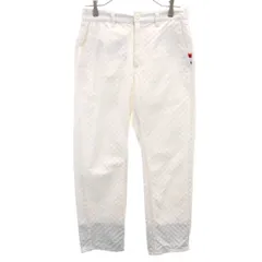 BEAMS HEART ビームスハート ギンガムチェック柄 クロップドパンツ S ホワイト メンズ 古着