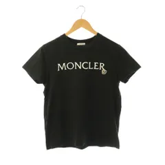 モンクレール MONCLER MAGLIA MANICHE CORTE ロゴ Tシャツ カットソー 半袖 刺繍 M 黒 /NR ■OS