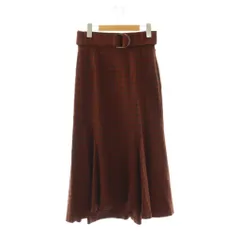 スナイデル SNIDEL チェックマーメイドスカート ロング 1 レッドブラウン 黒 /NR ■OS