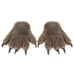 【特価セール】LONTG 狼グローブ 爪付き手袋 怖い 狼男手袋 オオカミ コスプレ 動物仮装 ハロウィン仮装 変装 なりきり変身 大人 子供 コスチューム小物 万聖節 盛り上がる 舞台演出用手袋 小道具 プレゼント