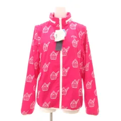 キャロウェイ CALLAWAY タグ付き ウインドブレーカー 2WAY 裏メッシュ ケーキ総柄 LL ピンク /UO ■GY61