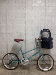 BRUNO MIXTE F Blue 20-inch Mini Velo, Limited Color, 410mm, with Pet Basket (Front)
