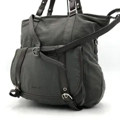 アニエスベー ボヤージュ 2way ナイロン ショルダーバッグ トート グレー