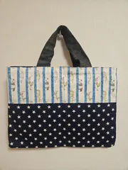 ハンドメイド　リバーシブルレッスンバッグ