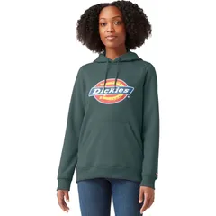 ディッキーズ レディース アウター ジャケット・ブルゾン ロゴ フリース Dickies Heavyweight Logo Fleece Pullover Womens Lincoln Green グリーン