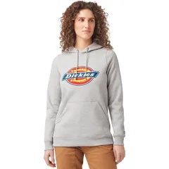ディッキーズ レディース アウター ジャケット・ブルゾン ロゴ フリース Dickies Heavyweight Logo Fleece Pullover Womens Heather Gray グレー