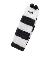 [ReiLuana] ロング ソックス ぽかぽか アニマル 保温 防寒 レディース 靴下 冷え性 対策 あったか ルーム 人気 かわいい お洒落 ニーハイ ハイソックス もこもこ ルームソックス 暖かい 厚手 温活 くつ [パンダさん] [Free Size]