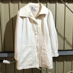 2138 LONDONFOG ハーフコート アイボリー M〜L ロンドンフォグ 無地 スプリングコート 古着卸 アメリカ仕入のサムネイル