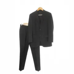 ジェイプレス J.PRESS セットアップ スーツ フォーマル JY6 黒 ブラック 無地 長袖 2つボタン /CK2 ■ECC001