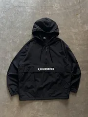 UMBRO アノラックパーカー 100 ブラック ナイロンジャケット ロゴ