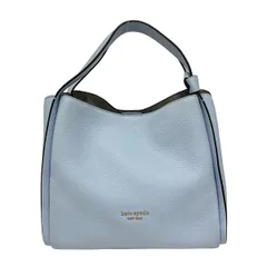 Kate spade(ケイトスペード) トートバッグ ノット ミディアム クロスボディ トート K6552 ライトブルー レザー