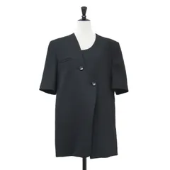 AKIRANAKA アキラナカ ジャケット ブラック 黒 サイズ:1(S) | 25春夏 ノーカラー 5分袖 ロングジャケット | Glenda jacket | 2B アシンメトリー ボックスシルエット | 日本製 | アウター【レディース】【中古】のサムネイル