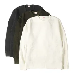 【美品】Healthknit ヘルスニット サイズ:各XL | 3枚セット | スーパーヘビーワッフル サーマル ロングスリーブ Tシャツ | ブラック オフホワイト カーキ | トップス カットソー 長袖【メンズ】【中古】