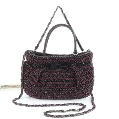 極美品 アンテプリマ リボン ワイヤーバッグ 2WAY トート バッグ 斜め掛け チェーン ショルダー ハンド レディース EUE CW42-6【中古】