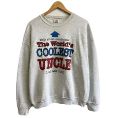 90's vintage ビンテージ USA製 FRUIT OF THE LOOM フルーツオブザルーム フロントプリント メッセージプリント トレーナー スウェット ライトグレー XLサイズ No.M862