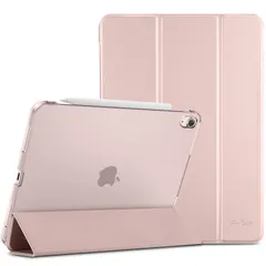 【数量限定】ProCase iPad Air 11インチ ケース M3 (2025) / M2 (2024) / iPad Air 第5世代 / 第4世代 軽量 スタンド 三つ折り フォリオ保護ケース 半透明バックカバー Apple Pencil 2対応 対応