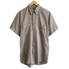 USA製 Wrangler ラングラー チェック柄 ポケット付き 半袖シャツ ベージュ×多色 No.M866