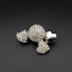 SWAROVSKI スワロフスキー ブローチ ハート パヴェ クリスタル ラインストーン シルバーカラー 可愛い フェミニン ギフト プレゼント 贈り物