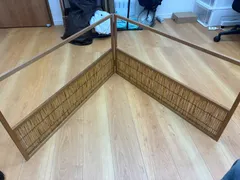 【美品】茶道具 銘竹 御簾屏風 一対 二曲半双 結界 衝立 間仕切り 和モダン インテリア アンティーク