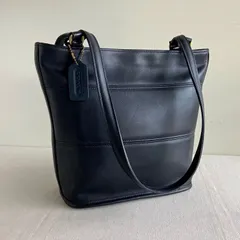 Vintage Coach Tribeca Shopper Tote Navy Leather Shoulder Tote Bag