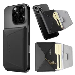 【新品】 Vaxibo 多機能カードケース 栃木レザー 本革 Magsafe対応 財布 メンズ レディース スマホスタンド magsafeスタンド 超強磁力 iPhone カードケース 軽量 薄型 コンパクト ウォレット カード収納 名刺入れ 折りたたみ式 1