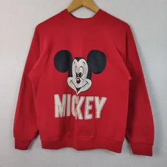 90s Disney ディズニー スウェット キャラクター グラフィック レッド Mediumサイズ メンズ 古着 アメカジ ストリート レトロ