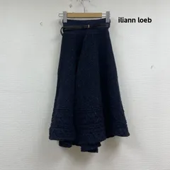 イリアンローヴ ニット スカート ネイビー ケーブル ニット ベルト レディース 表記無し ISItems【USED】【古着】【中古】50154513のサムネイル