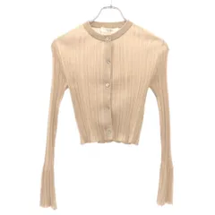 Her lip to ハーリップトゥ Random Ribbed Knit Cardigan リブニットカーディガン 1232202087 ベージュ M