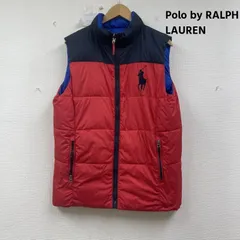 ポロバイラルフローレン リバーシブル ダウン ベスト ビッグ ポニー ロゴ 刺繡 メンズ XL ISItems【USED】【古着】【中古】50154460