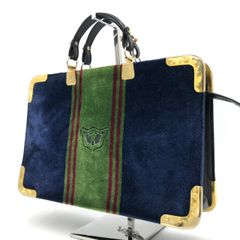 ロベルタディカメリーノ カラベラ ハンドバッグ ベロア レザー がま口