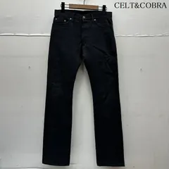 ケルトアンドコブラ J1-B ボタンフライ スリム ストレート ブラック デニム セルビッチ パンツ メンズ 30インチ ISItems【USED】【古着】【中古】50154502のサムネイル